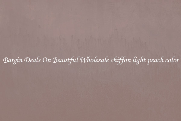 Bargin Deals On Beautful Wholesale chiffon light peach color