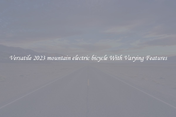 Versatile 2023 mountain electric bicycle With Varying Features