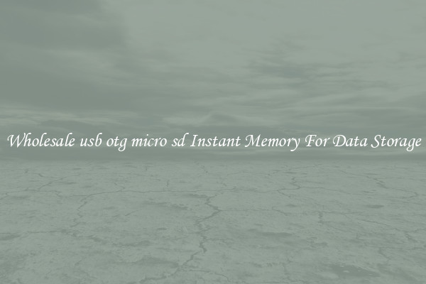 Wholesale usb otg micro sd Instant Memory For Data Storage