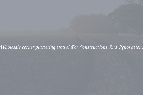 Wholesale corner plastering trowel For Constructions And Renovations