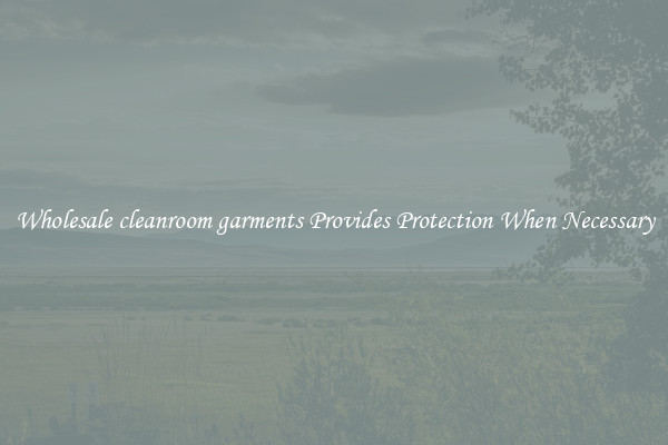 Wholesale cleanroom garments Provides Protection When Necessary