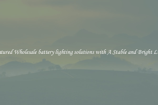 Featured Wholesale battery lighting solutions with A Stable and Bright Light