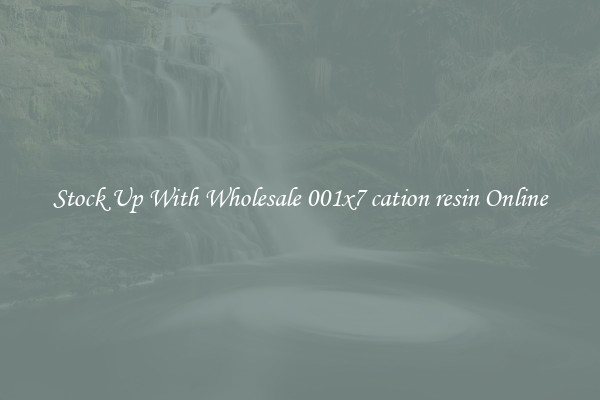 Stock Up With Wholesale 001x7 cation resin Online
