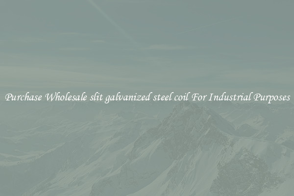 Purchase Wholesale slit galvanized steel coil For Industrial Purposes