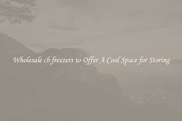 Wholesale cb freezers to Offer A Cool Space for Storing