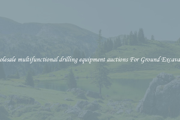 Wholesale multifunctional drilling equipment auctions For Ground Excavation