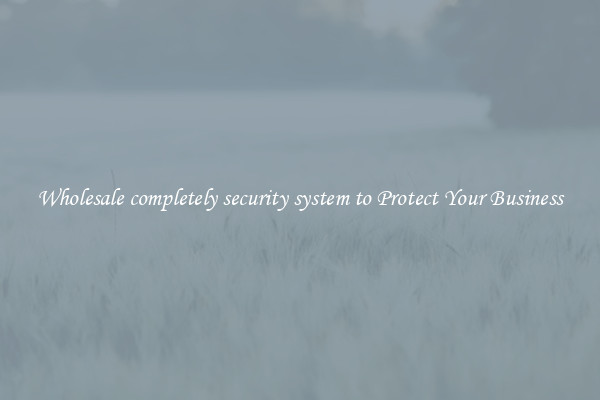 Wholesale completely security system to Protect Your Business