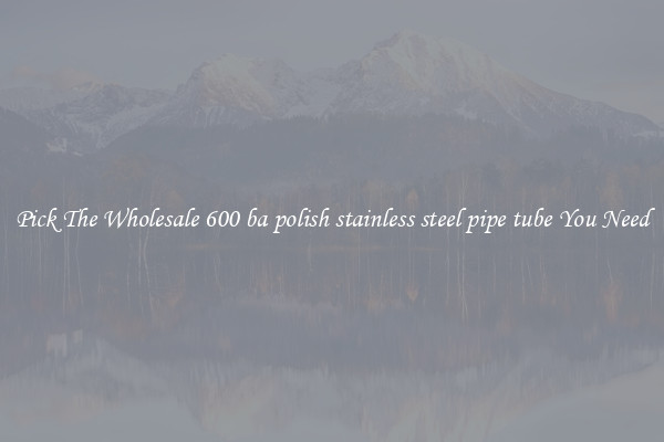 Pick The Wholesale 600 ba polish stainless steel pipe tube You Need