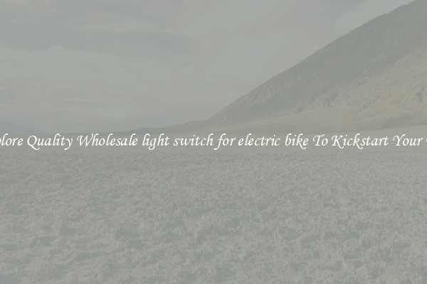 Explore Quality Wholesale light switch for electric bike To Kickstart Your Ride